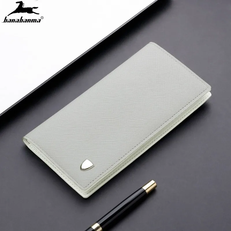 

Men's Wallet Luxury Leather OU Thin Id Business Purse Checkbook Long Clutch Bifold Pu Leather Synthetic Leather Standard Wallets