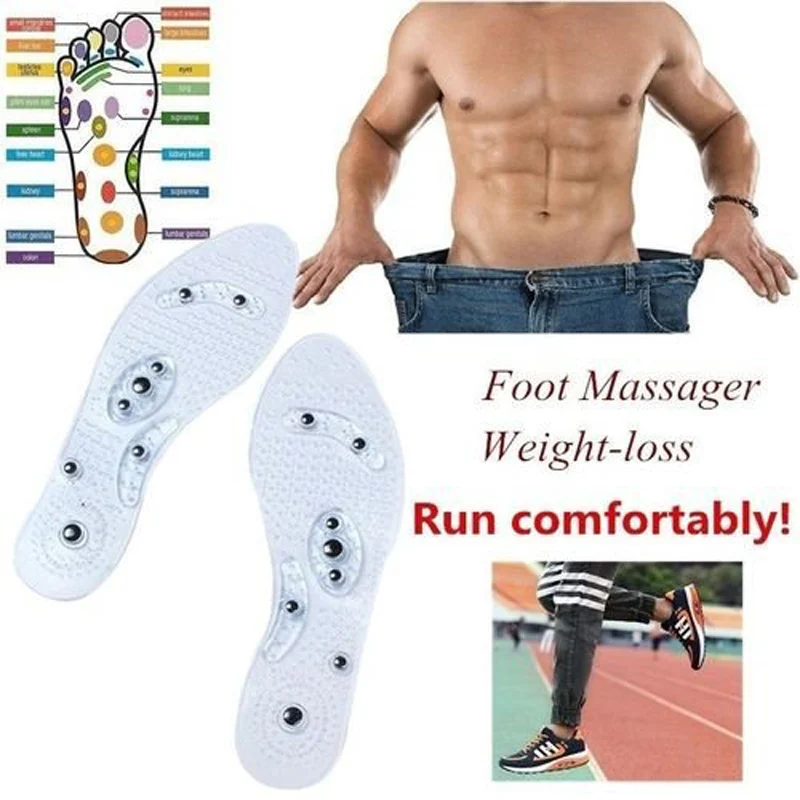 

Hot 1 Pair Women Men Silicone Insole Magnetic Therapy Anti Fatigue Health Care Massage Insoles MVI-ing