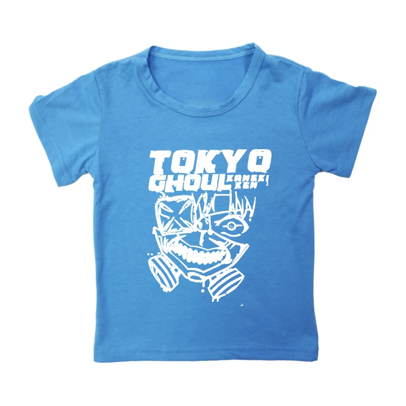 

Spring and Summer Boys Girls Short T-Shirt Tokyo Ghoul Japanese Anime Kaneki Ken Cotton Short SleevesTops Tee for Children