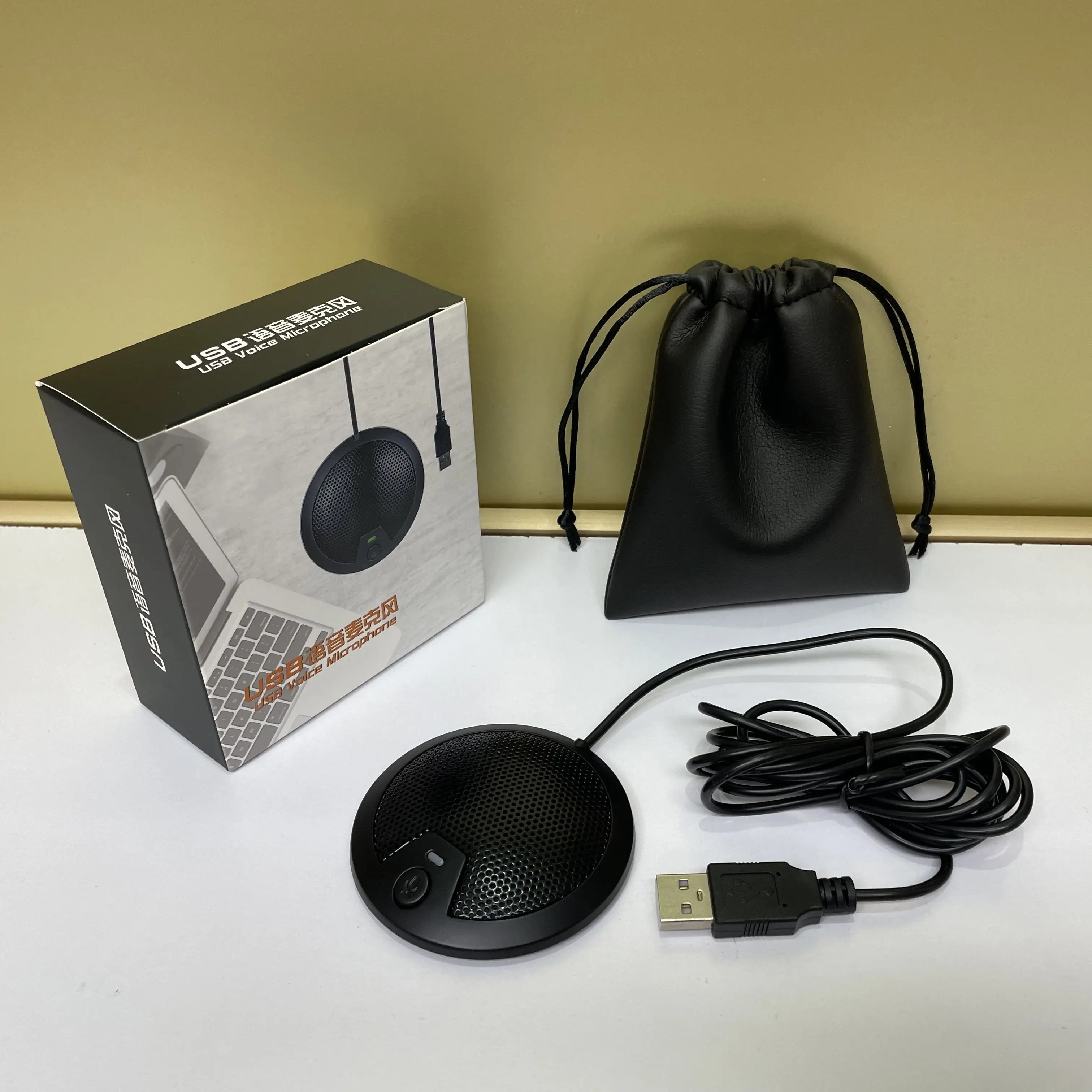 

MiCWL Omnidirectional Microphone USB Tabletop Laptop Computer Live Gaming NetMeeting Conference Microphones Round