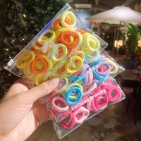 girls color nylon elastic hair band rubber band childrens ponytail fixed hair band ladies sweet hair accessories
