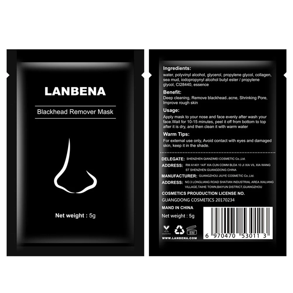 10 шт. пилинг от акне черная маска для носа с контролем масла глубокий инструмент