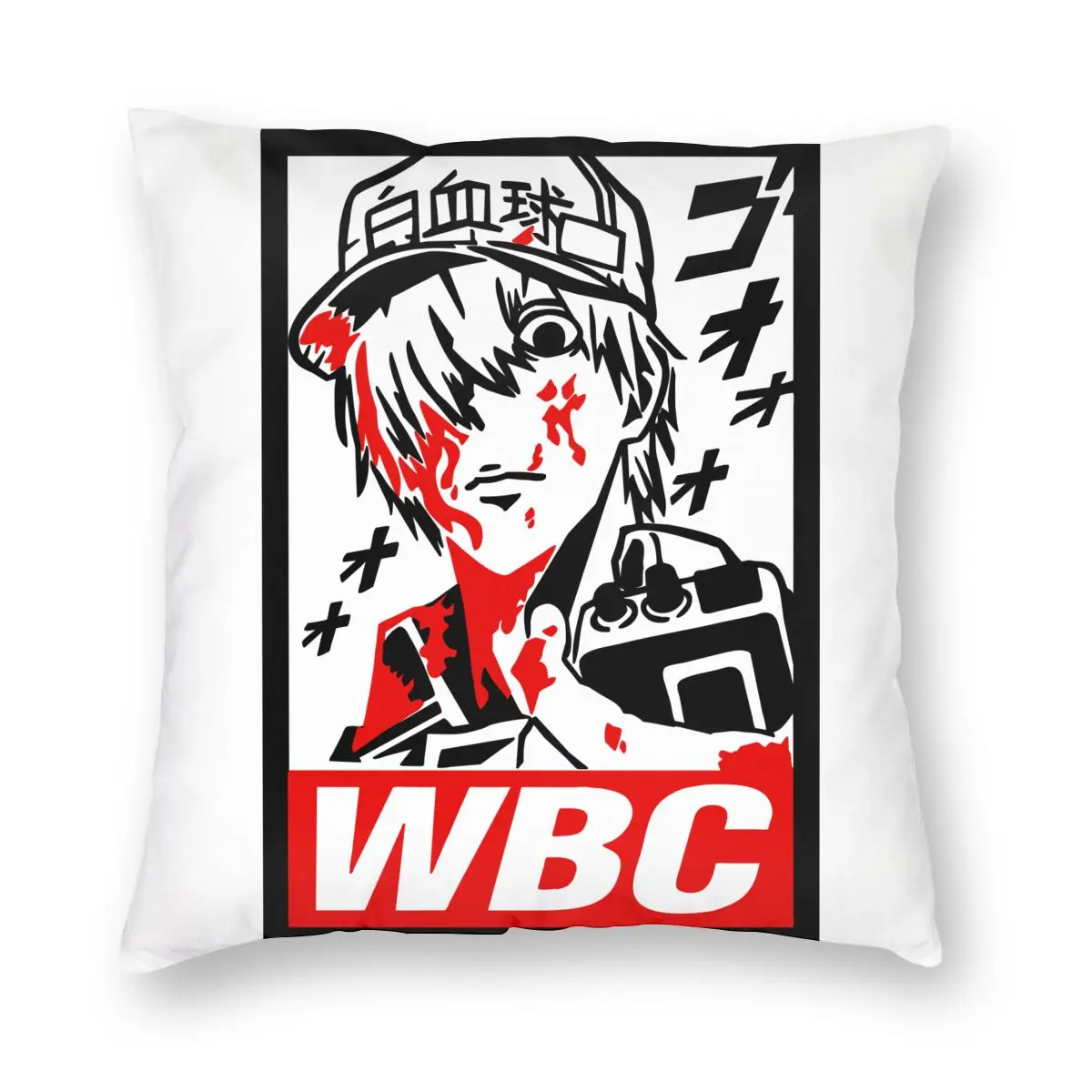 Белые кровяные клетки Hataraku Saibou наволочка для диванной подушки Полиэстеровые
