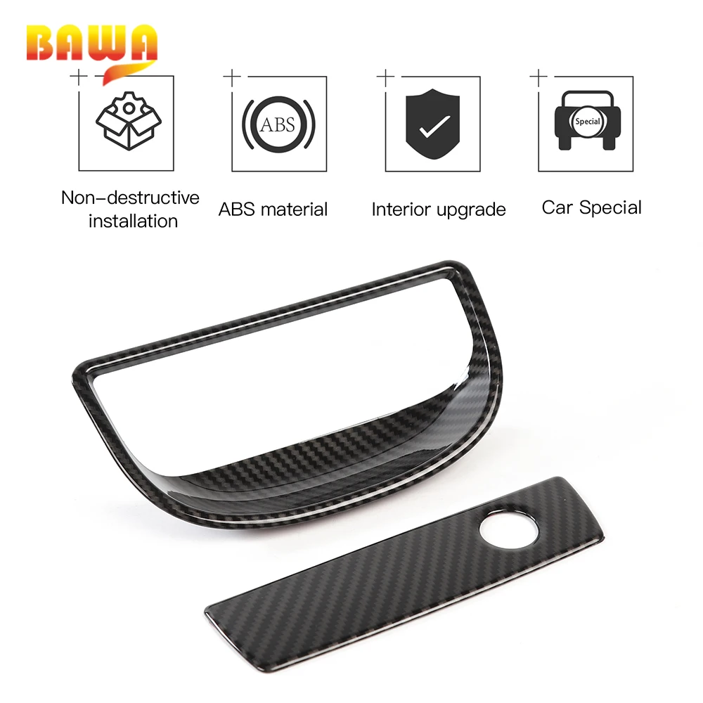 

BAWA Co-pilot Storage Box Handle Decorative Cover Stickers for Dodge Challenger 2009-2014 Interior Mouldings Accessories