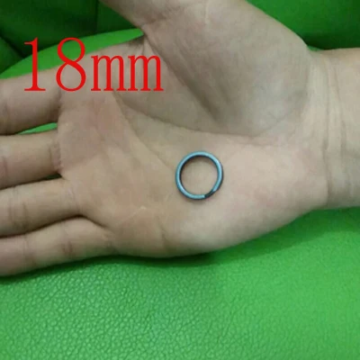 Blue 18MM Синий чистый титан Сплит Кольцо Брелок двойная петля круглый TC4 брелок пряжка EDC Открытый Кемпинг гаджеты J211 - Цвет: Blue 18MM