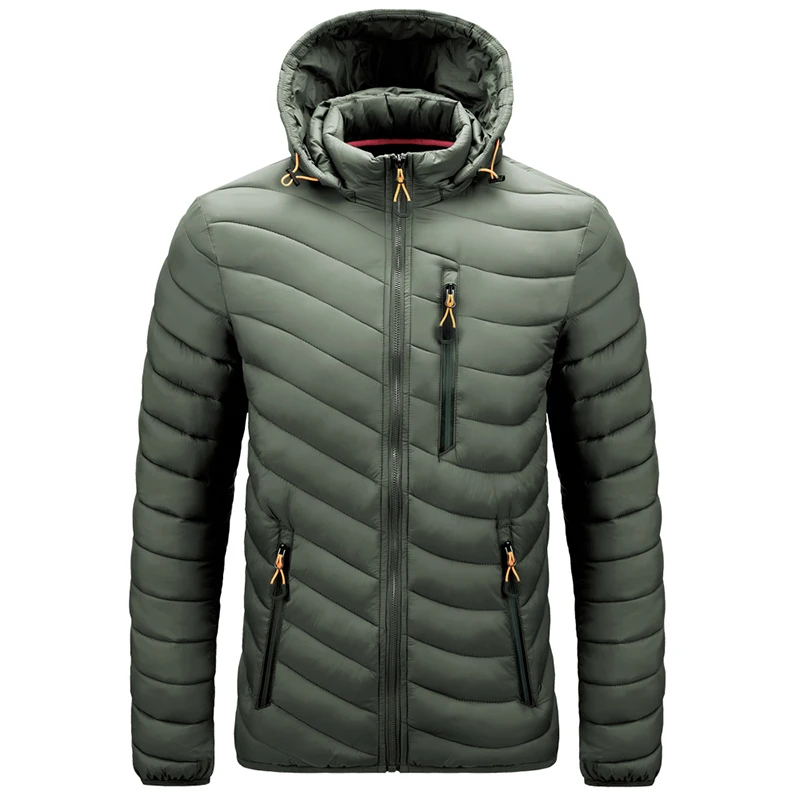 

Detachable Hood Down Jacket Coat Men Winter Outdoor Warm and Windproof Cotton Mountaineering Fishing Jacket Snow Day