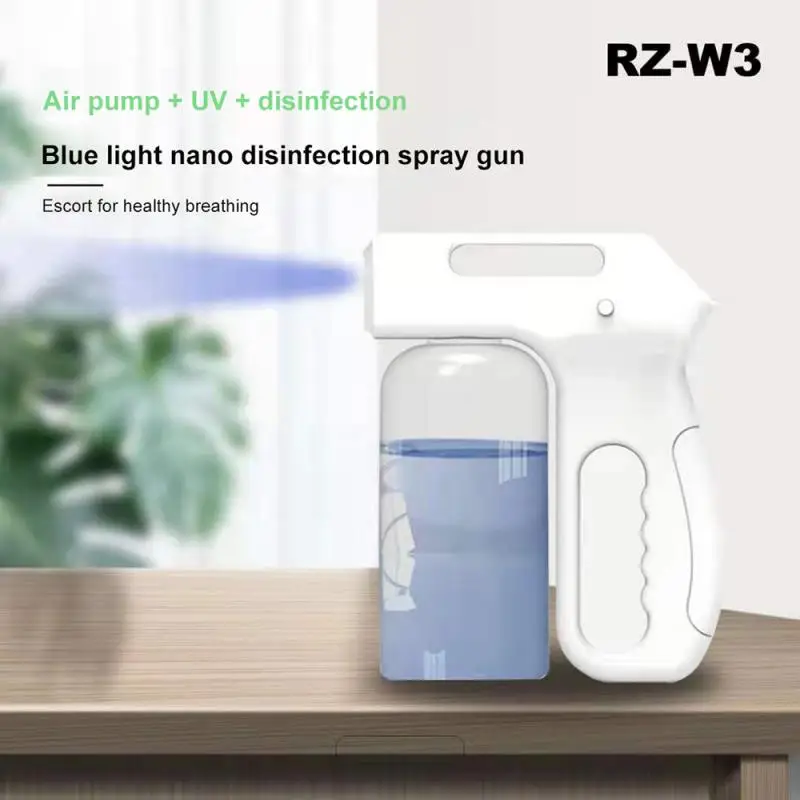 

RZ-W3 800ML Blue Light Nano Steam Atomizing Fogger Blu-ray Disinfection Sprayer Atomization Fogger Machine Steam Spray Guns