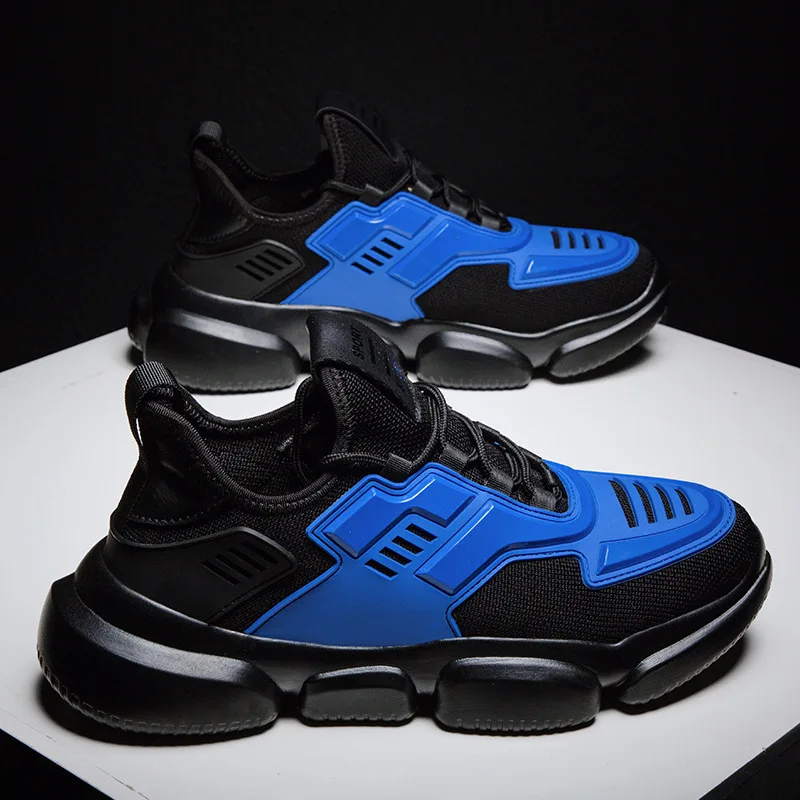 

Brand Style Mixed-Color Sneakers Man Women Running Shoes Spring Fall Breathable Mesh Sports Casual Lace-Up Shoes Big Size 39-44