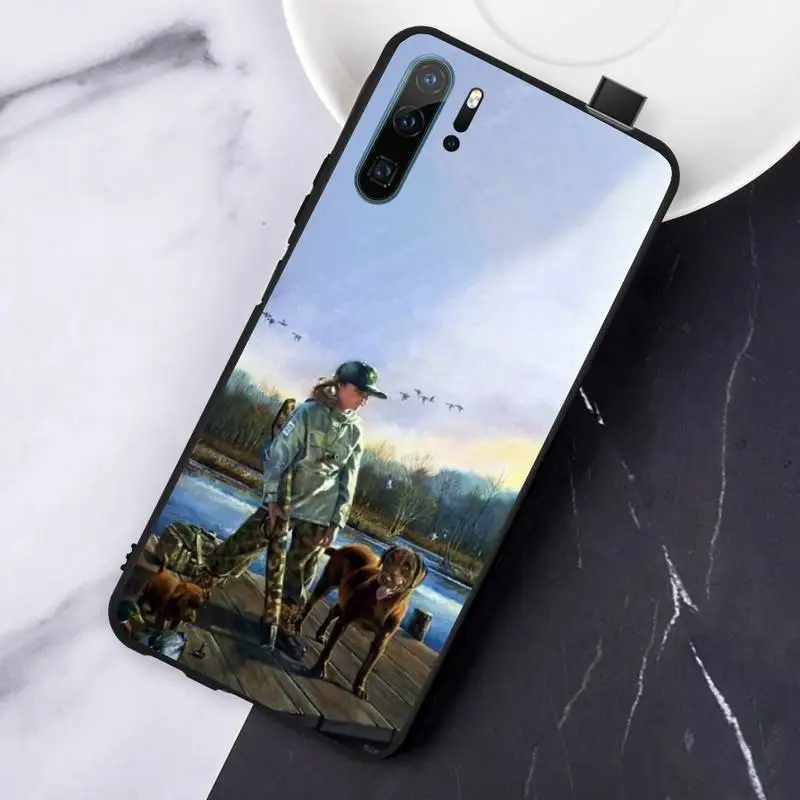 

Hunting animal and fishing man Phone Case For Huawei honor Mate P 10 20 30 40 Pro 10i 9 10 20 8 x Lite