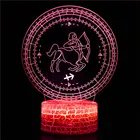 12 созвездия зодиака свет s Стрелец ночсветильник домашнее украшение новогодние пары рождественские подарки на день рождения 3D светильник