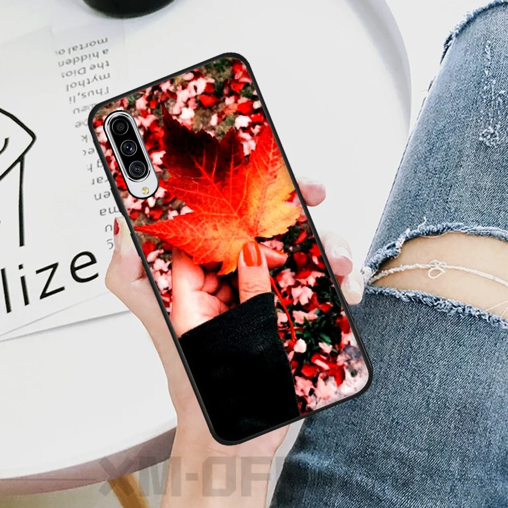BaweiTE осенние листья ТПУ черный чехол для телефона Корпус Samsung A10 20 30 40 50 70 10S 20S 2 ядра