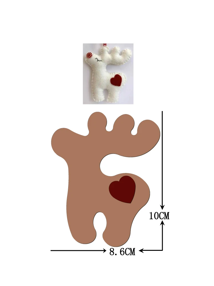 Новый Рождественский олень деревянные штампы скрапбукинга C204 6 резки подходит