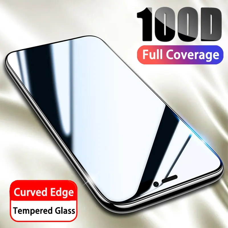 

Curved Edge Full Protective Glass on the For iPhone 11 X XR Xs Pro Max Tempered Screen Protector For iphone 7 6 8 6s Plus Glass
