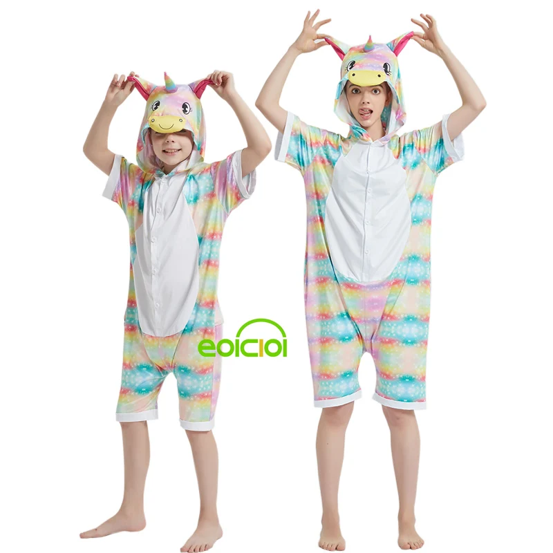 Кигуруми детские пижамы с единорогом комбинезон для женщин и мужчин пижама