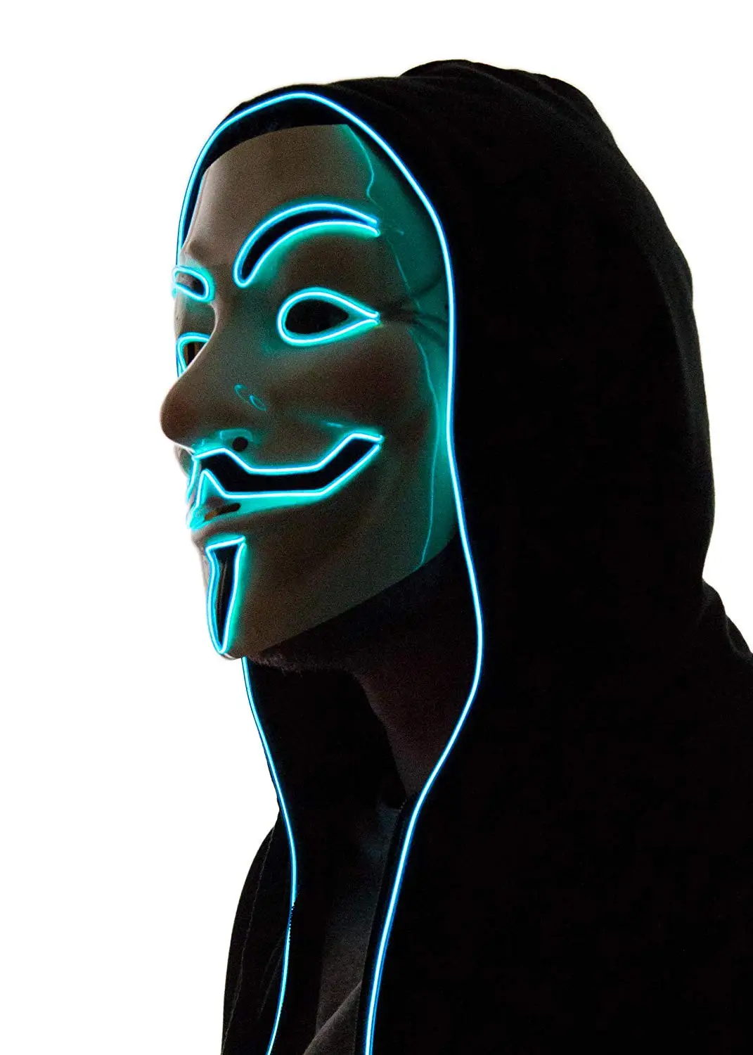 Светодиодный светильник для маски Vendetta Anonymous маска Guy Fawkes один размер|Шутки и