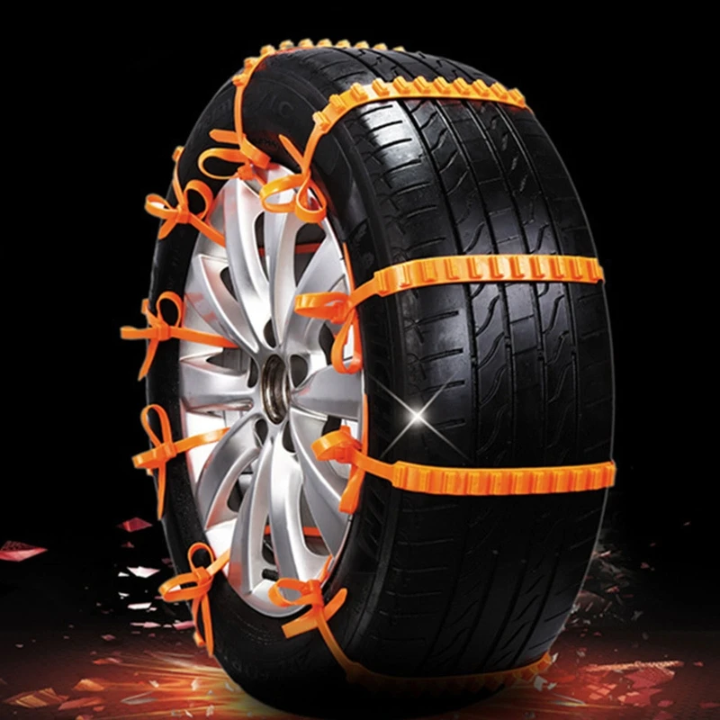 

10 шт./компл. автомобильные универсальные противоскользящие снежные цепи для внедорожника аварийные стяжки 28 ТБ