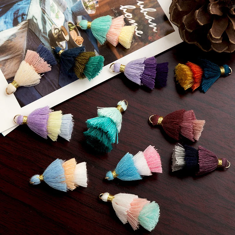 6 шт. хлопковые шнуры трехслойная ткань кисточки аксессуары для браслетов