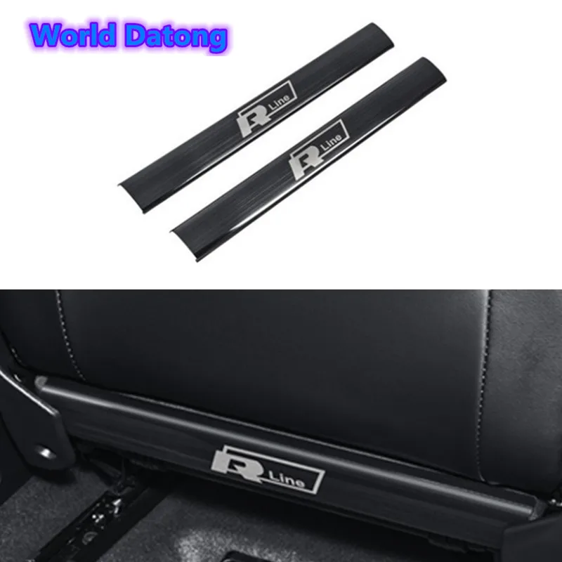 

Rear Seat Anti-kick Plate Anti-scratch Pad Stainless Steel Trim 2pcs For Volkswagen VW Lamando Passat Accessories