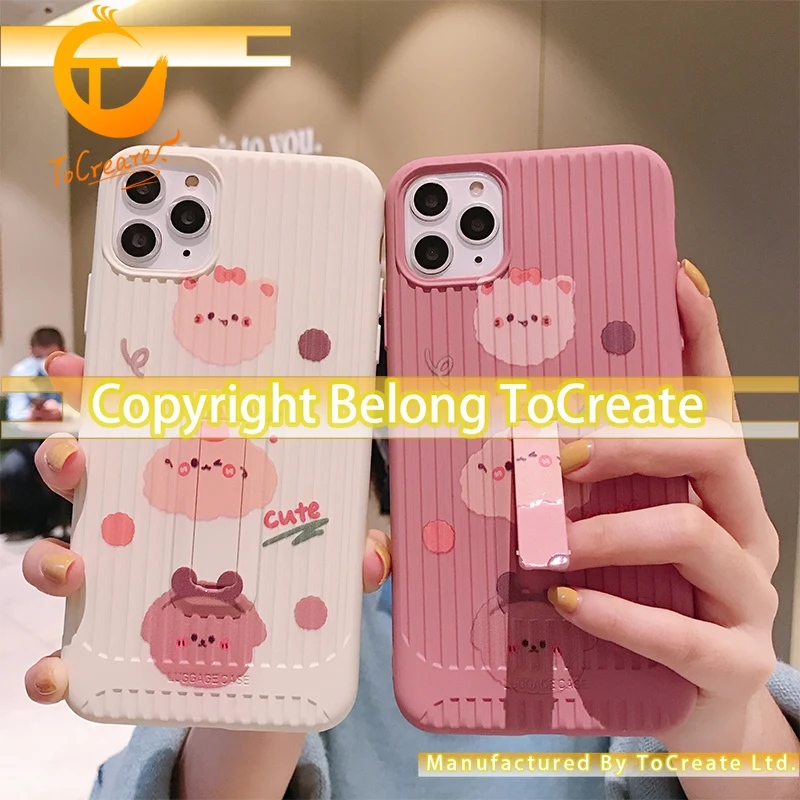 

Apple+ Iphone11 Case Bracket Apple Xsmax Ins Puppy X silicone 11pro Max Creative XR Cute 8plus Phone Protective Sleeve New korea