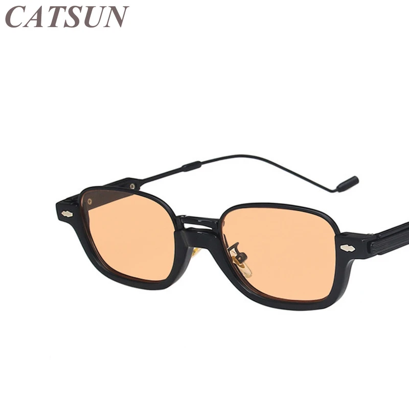 

Half Frame Rice Nail Metal Small Frame Women's Sunglasses 2021 New Retro Fashion Personality Trend Art Glasses UV400