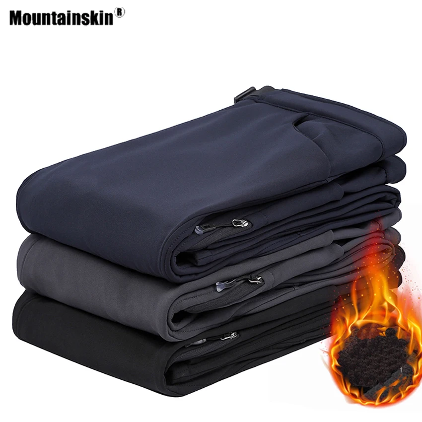 

Mountainskin Winter Men Hiking Outdoor Sports Thick Pants Trekking Fishing Camping Climbing Windproof Trousers Warm Pants VA815