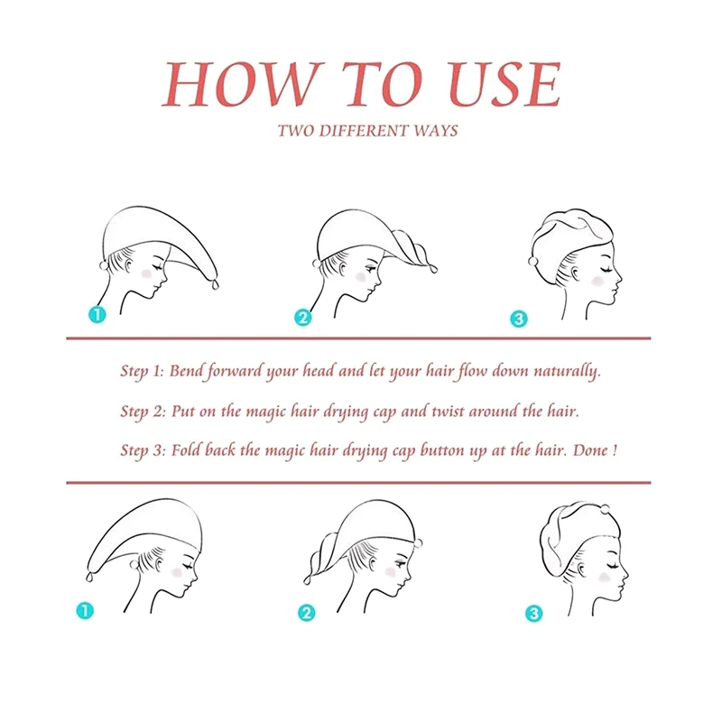 Полотенце-накидка для волос Тюрбан Твист из Микрофибры Для Вытирания головы