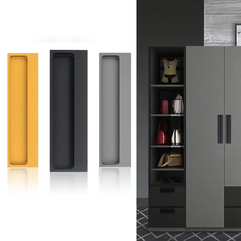 

Embedded Stealth Furniture Handle Hardware Hidden Door Handles Recessed Pull Sliding Door Handles Bedroom Door Cabinet Handle