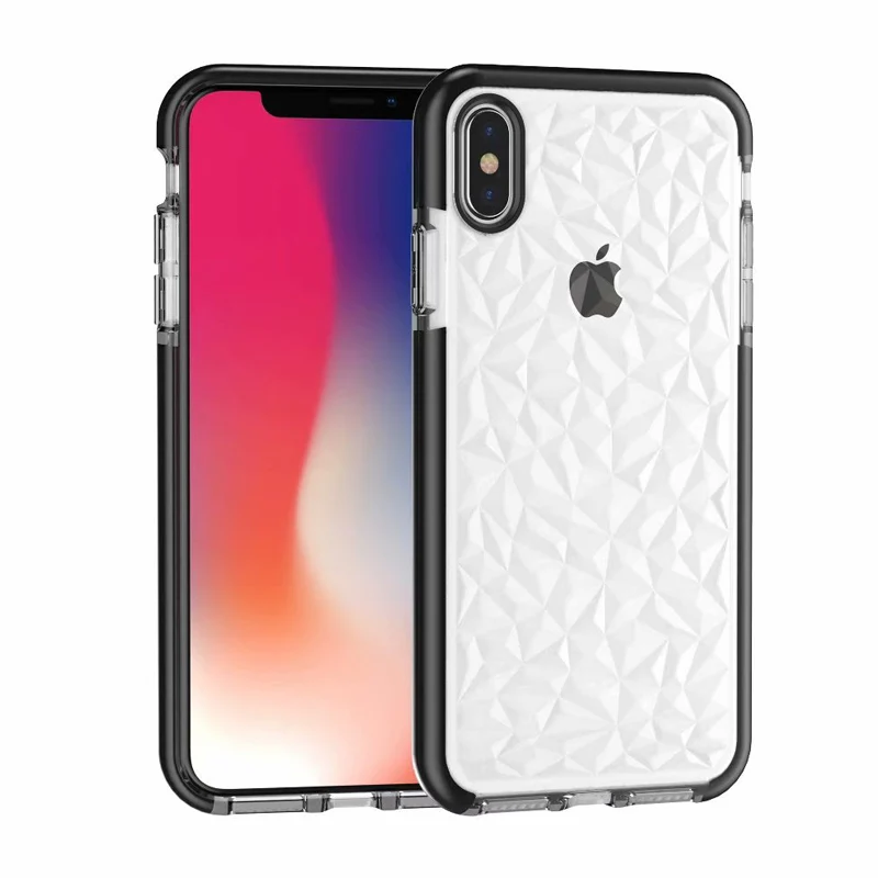 Ромбовидный узор противоударный прозрачный мягкий чехол для iPhone 11 крышка