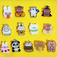 acrylic badge creative cute panda cartoon small brooch trend girl pin bag accessories pendant