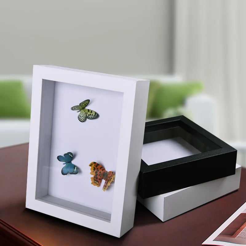 Квадратная палитра теневая коробка DIY фоторамка твердая древесина для стены подвесная рамка для картин-Детские и спортивные памятные, свадебные