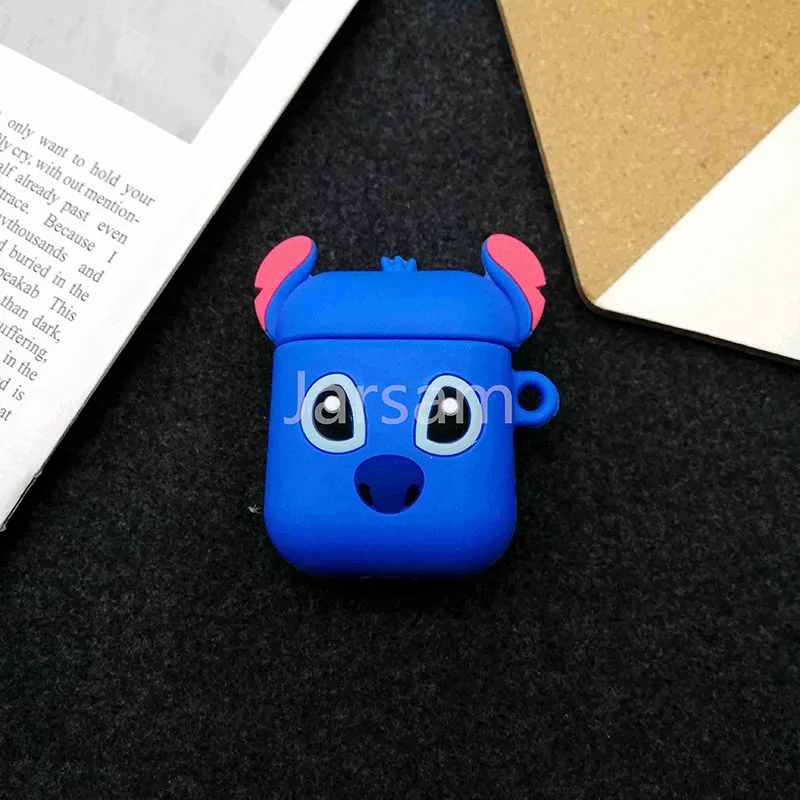 Stiith Мультяшный для airpod беспроводной Чехол для наушников для Apple AirPods 2 Силиконовый чехол для зарядки наушников Защитный чехол для AirPods - Цвет: Stiith