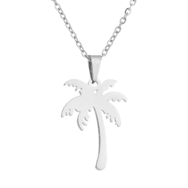 FENGLI Творческий кокосовой пальмы ожерелья с подвесками для Для женщин