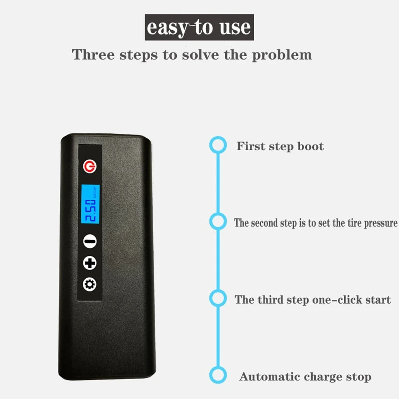 

150Psi Digital Tyre Inflator Pump Portable Wireless Electric Tire Air for Car Motorcycle Bicycle Ball