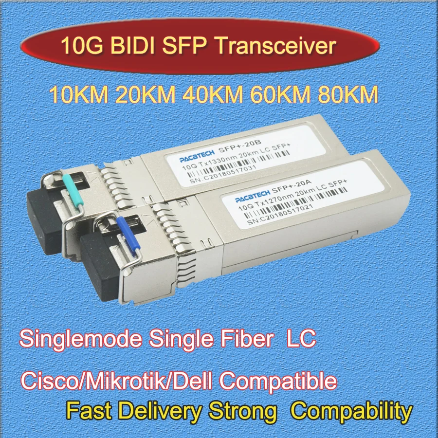 10G SFP WDM + Bidi T1270/R1330nm T1330/R1270nm 3 км 10 20 40 60 80 DOM BIDI LC sfp трансивер|Оптоволоконное