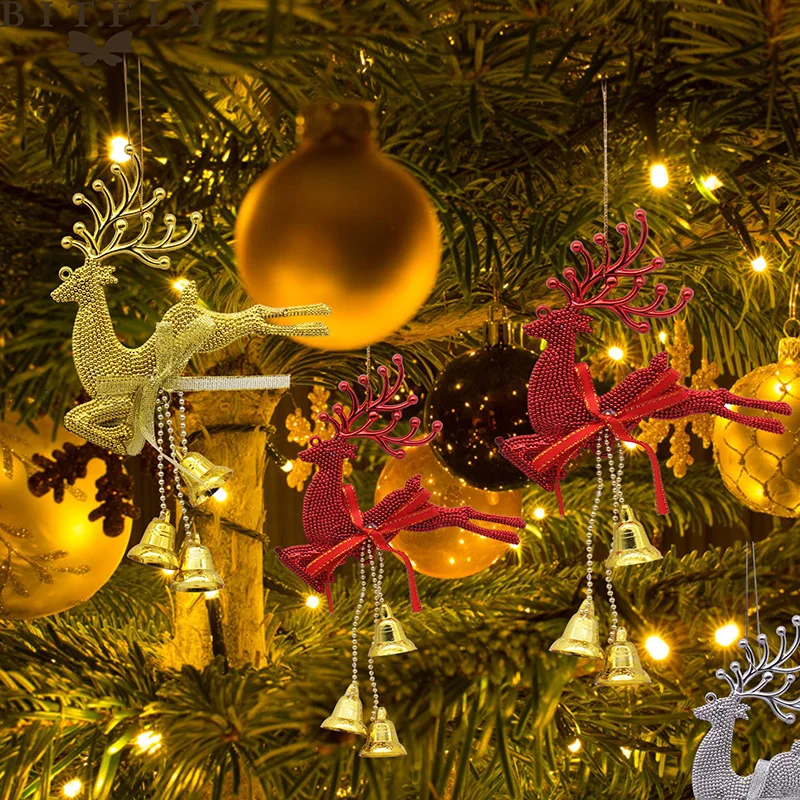 Рождественские колокольчики подвески для елки украшения домашвечерние детские