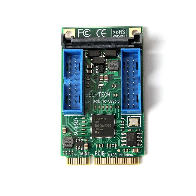 Мини PCI Express USB 3 0 адаптер Mini PCI-E к 4 порту расширения мини PCIe USB3.0 конвертер |