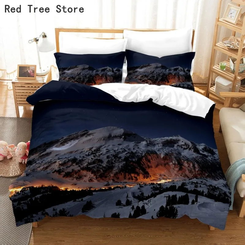 Покрывало на кровать с изображением природного пейзажа постельное белье