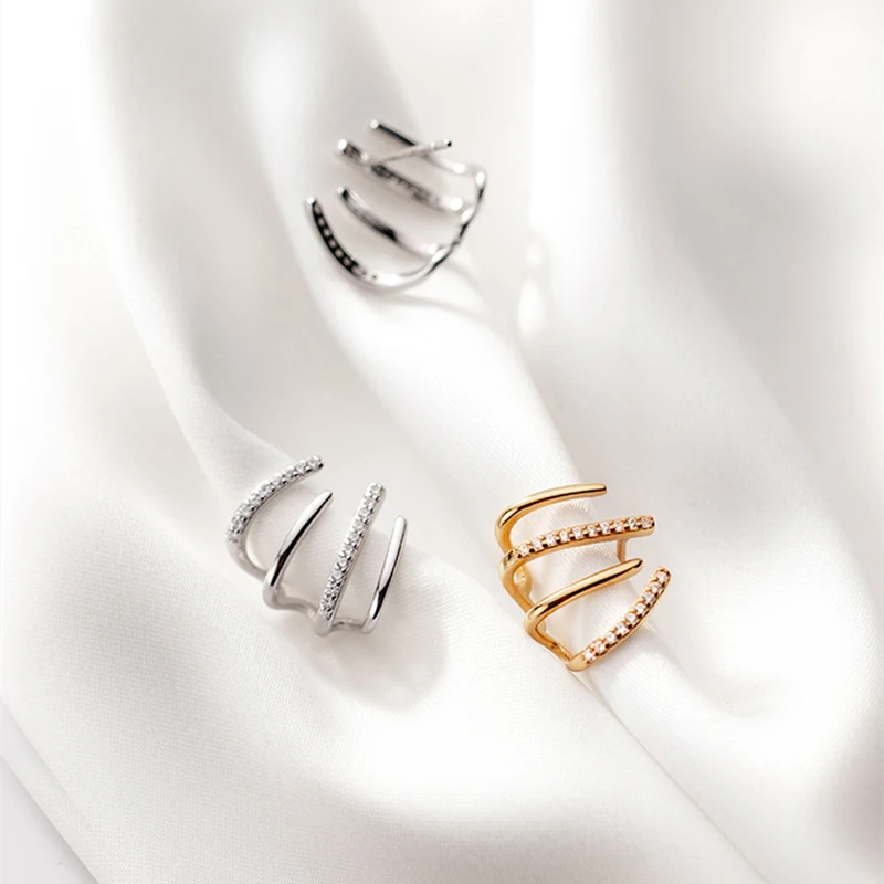 LKO Настоящее серебро 925 пробы роскошные креативные серьги-гвоздики в форме когтя