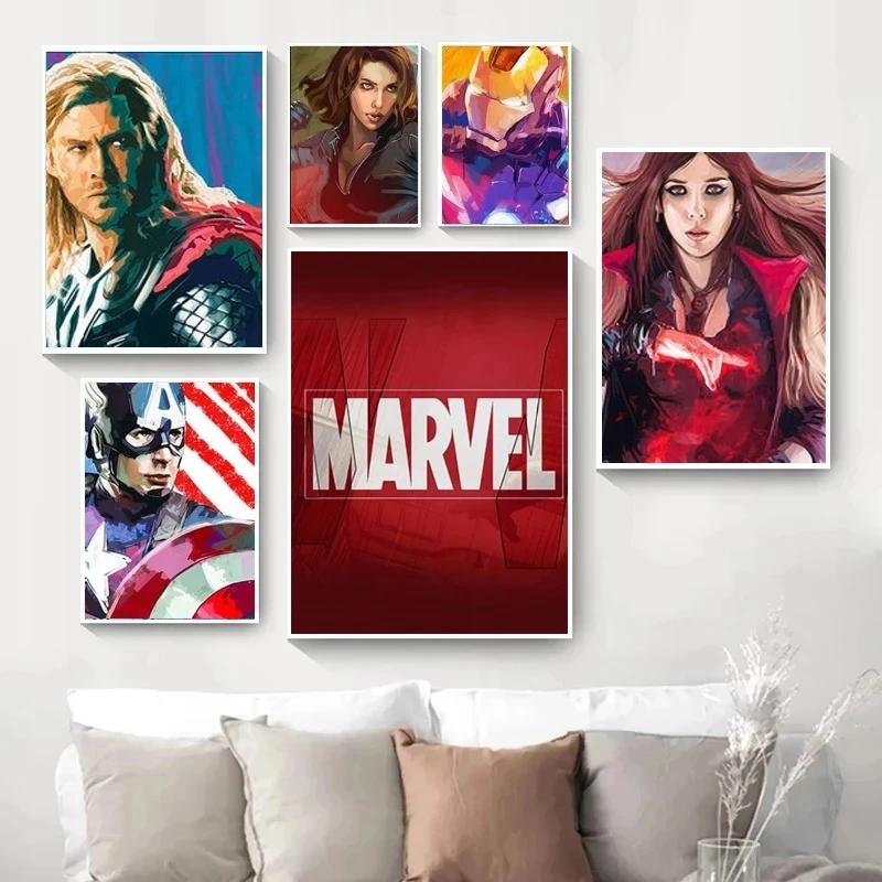 

Картина из фильма Marvel с высоким разрешением, персонаж из фильма «Капитан Америка», холст, живопись для гостиной, настенный плакат без рамки, ...