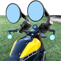 round 78 handlebar aluminum alloy motocycle rearview mirrors moto bar end motor side mirrors motorcycle cafe racer accessories