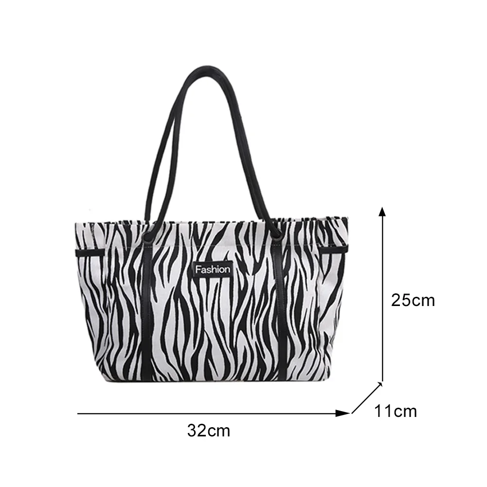 

Fashion Women Canvas Animal Pattern Tote Handbags Large Capacity Shoulder Shopping Bag Casual Ladies Vintage Square Bag Hot Sale