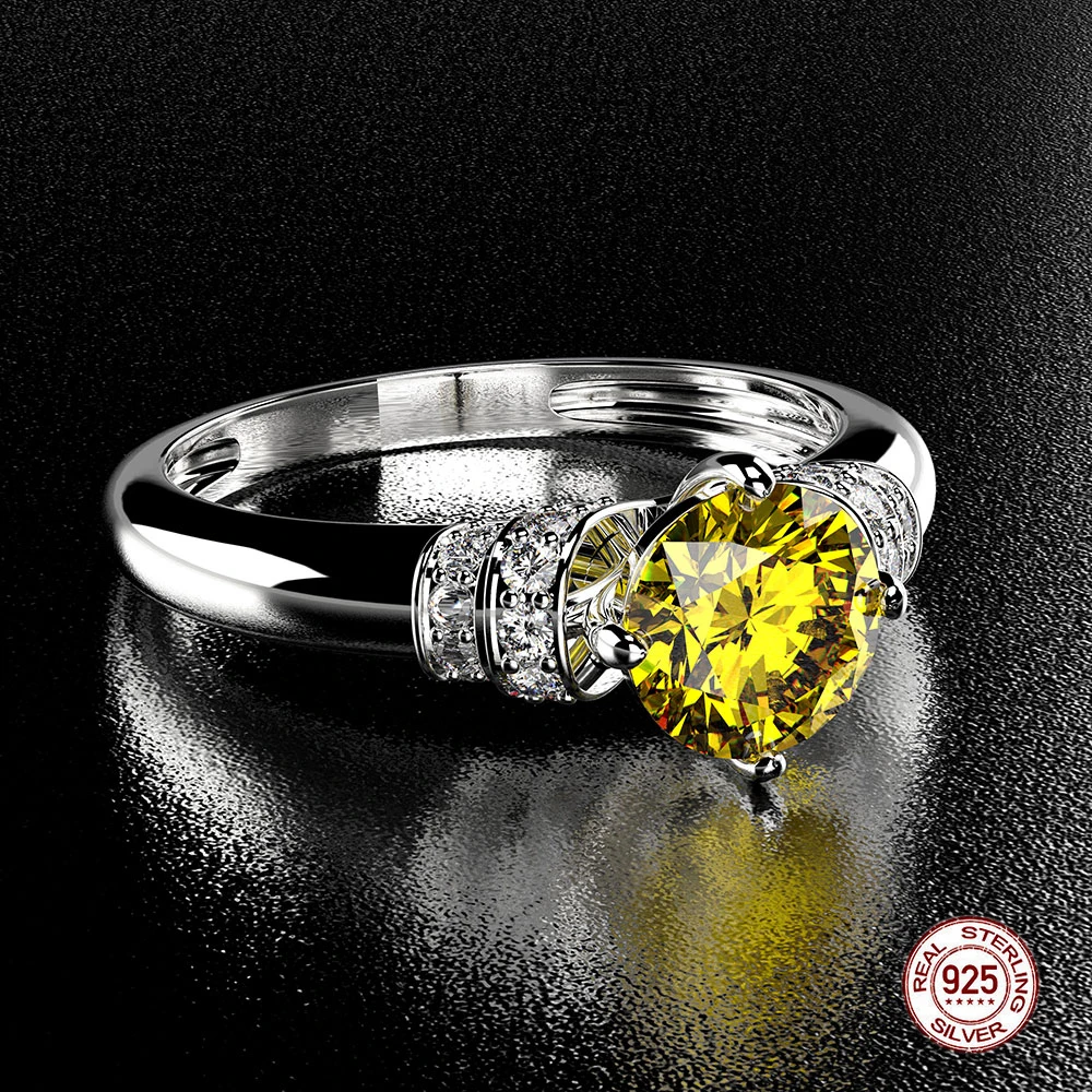 Вечность Кольца с алмазами для Для женщин 925 пробы серебряного золотого цвета