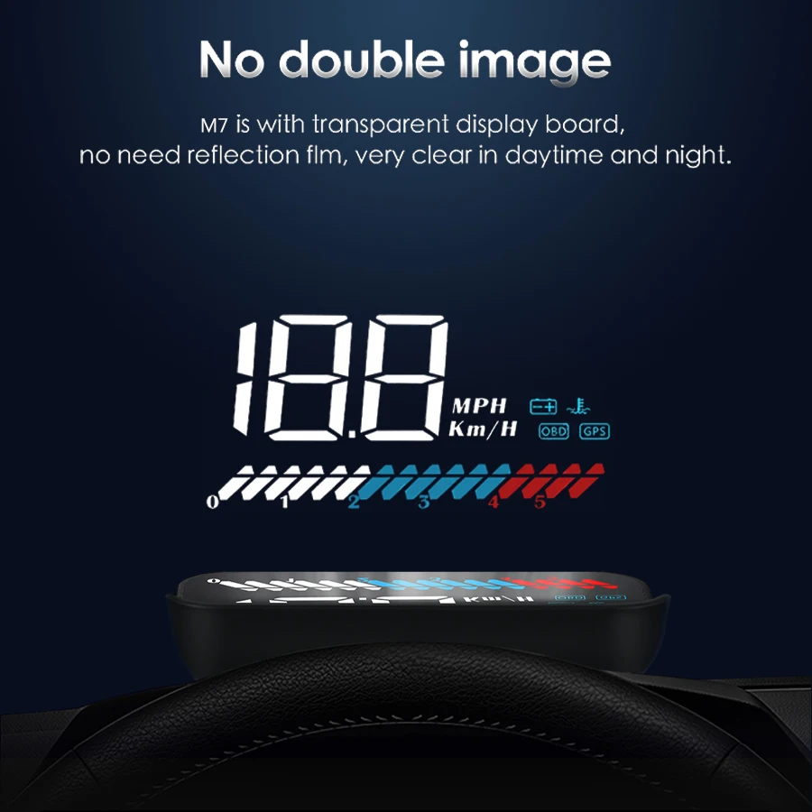 Универсальное двойное Автомобильное зарядное Системы HUD Дисплей OBD II/GPS Интерфейс