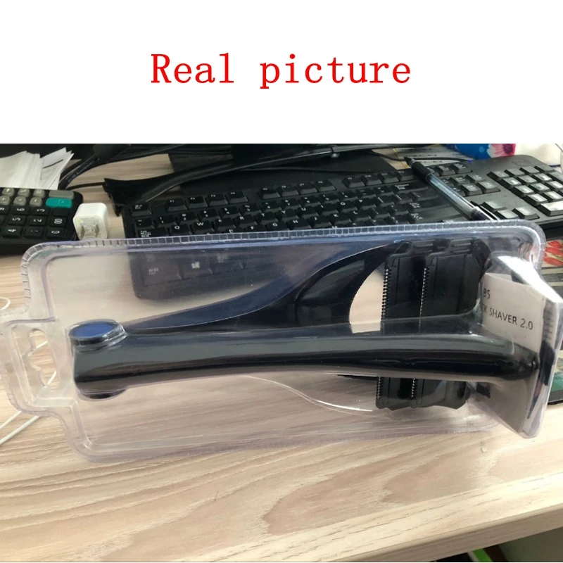 

2020 New Back Hair Removal Trimmer Manual Foldable Back Hair Shaving Machine With Two Head Blades For Man