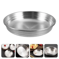 1pc stainless steel pickle plate flat bottom cold dishes tray sauce dipping plate