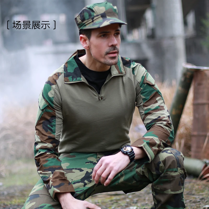 Тактическая Военная рубашка мужская с длинным рукавом солидер армейские рубашки Мультикам Униформа лягушка костюм футболки боевая одежда для мужчин