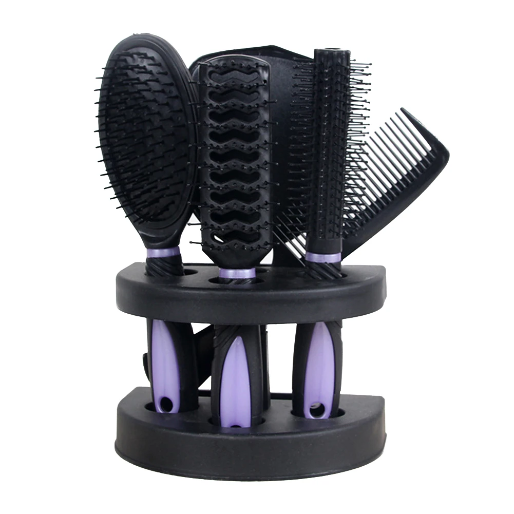 

5Pcs/Set Anti-Static Salon Cushion Comb Brush Hair Styling Set Hairbrush Makeup Comb Practical Care SPA Head Massager