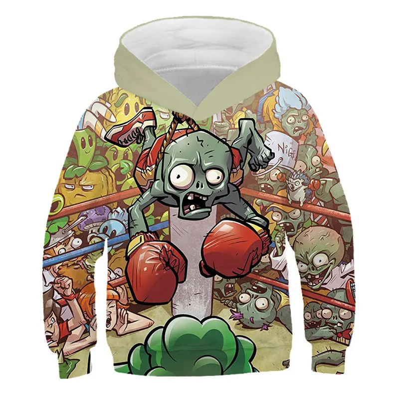 

Plants vs Zombies Wars 3D Hoodie Children Sweatshirts Cartoon Hoodies Pullovers Outerwear Hoodie Boys Girls Pullover Streetwear