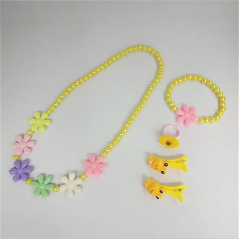 Модный детский комплект украшений с жемчугом Вечерние украшения для девочек