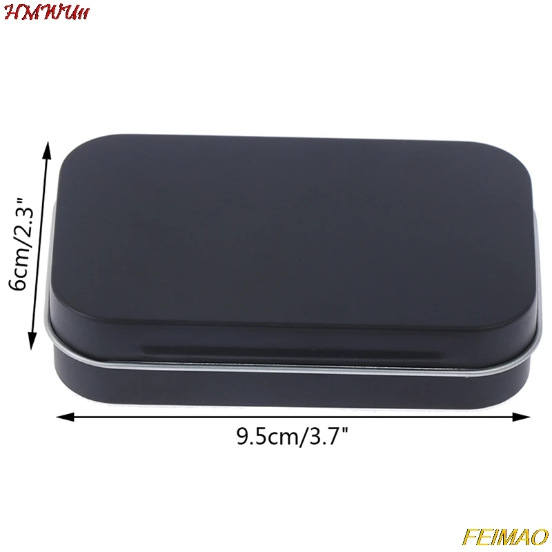 

Black Tobacco Storage Box Humidor Rolling Paper Box Cigarette Case Box Jewelry Candy Coin Key Organizer Tin Flip Gifts Sealed